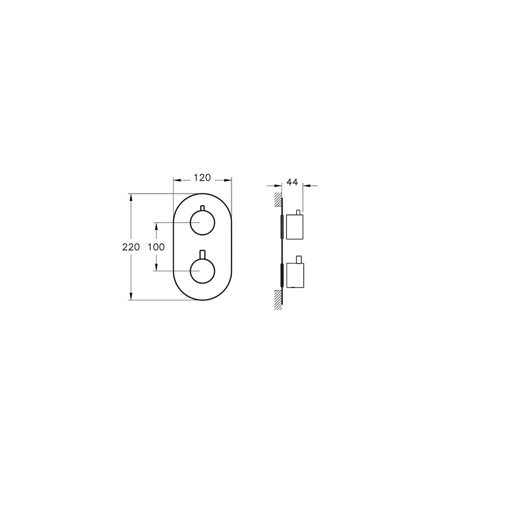 Vitra AquaHeat R2 2 Yollu Yönlendiricili Ankastre Banyo-Duş Bataryası A47113 2