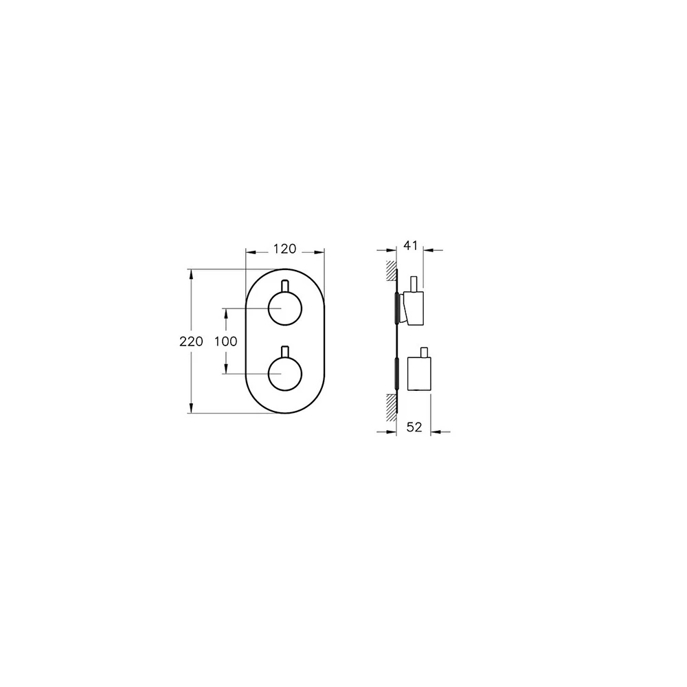 Vitra AquaHeat R2 3 Yollu Yönlendiricili Ankastre Banyo-Duş Bataryası A47117 2
