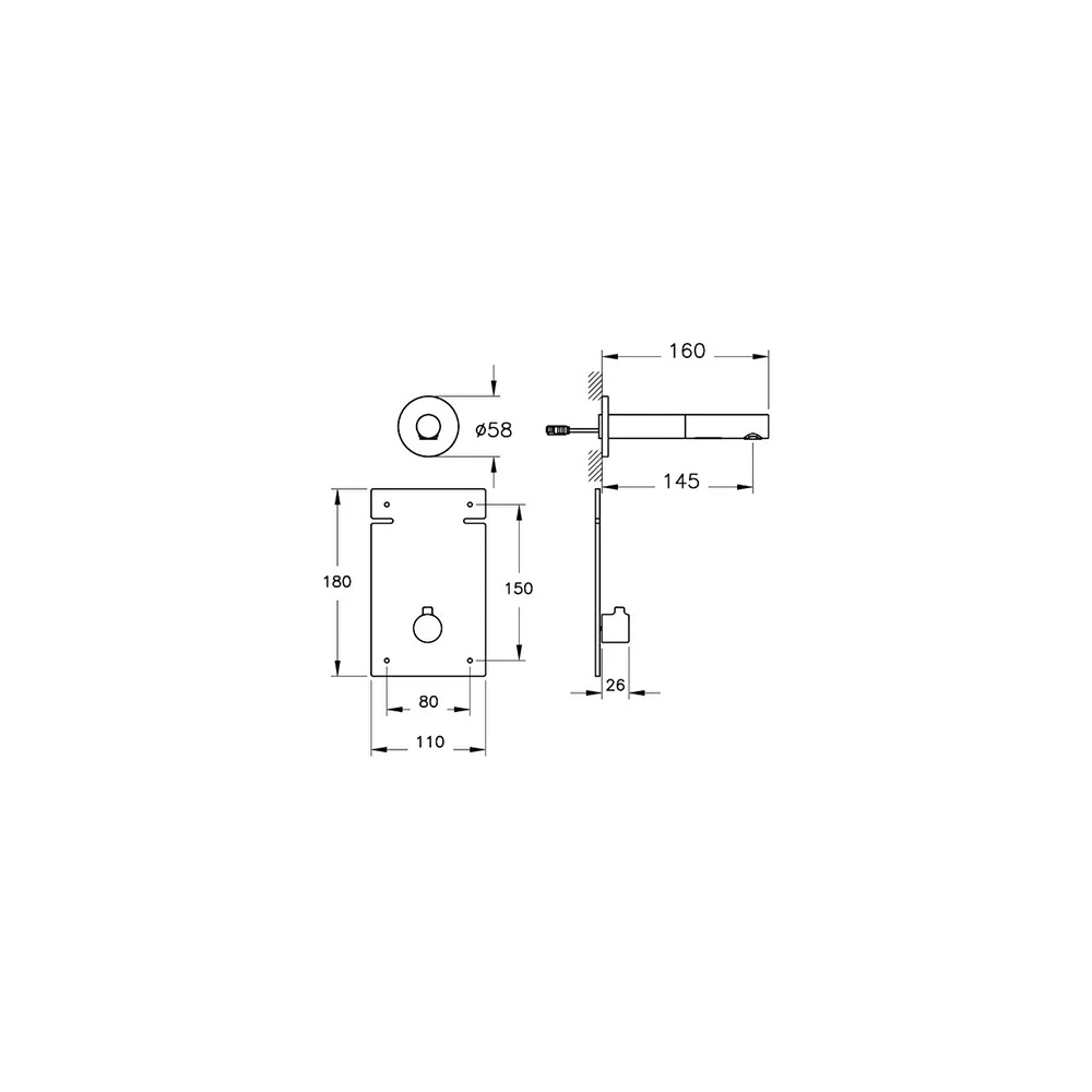 Vitra Aquasee Origin Temassız Kısa Ankastre Lavabo Bataryası A47110 2