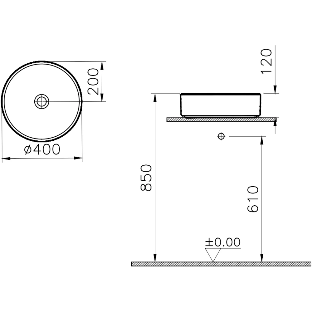 Vitra Archiplan 40x40 Cm Çanak Lavabo - 7439B403-0016 2