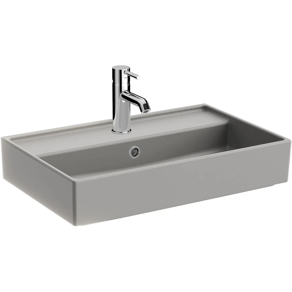 Vitra Archiplan 60x38 Cm Mat Taş Gri Lavabo - 7401B476-0001