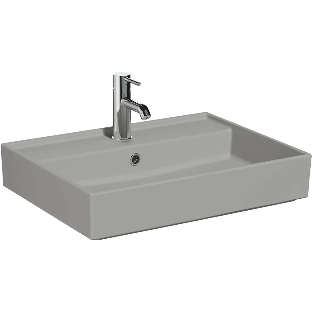 Vitra Archiplan 60x47 Cm Mat Taş Gri Tezgahüstü Lavabo - 7414B476-0631