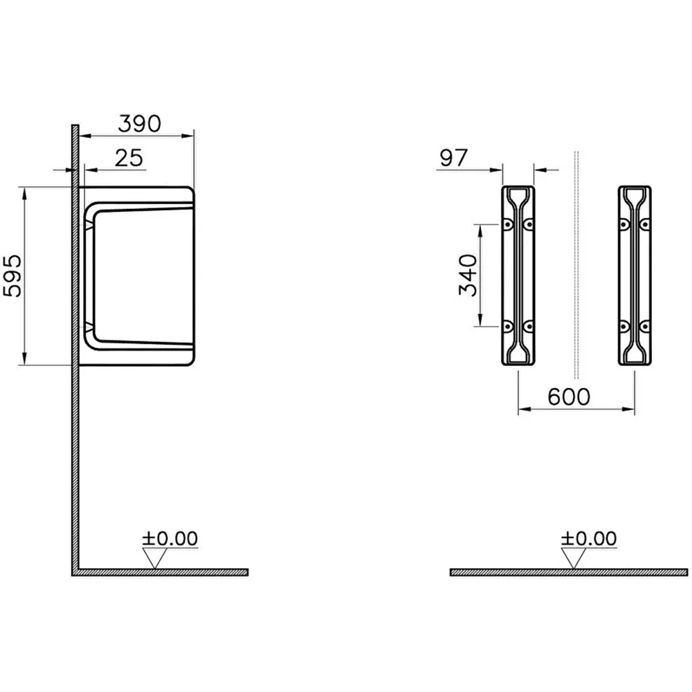 Vitra Arkitekt Pisuvar Ara Bölmesi 5172L003-0155 3