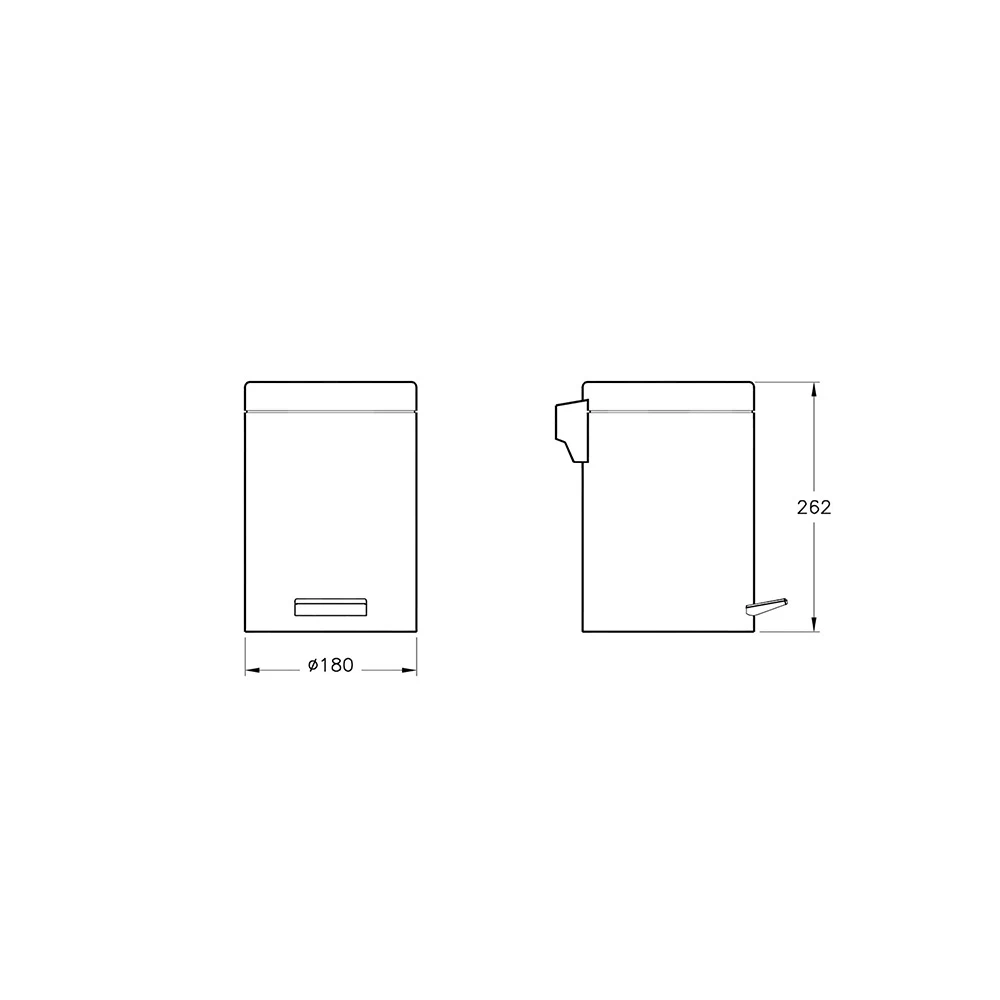 Vitra Arkitekta 3 Lt Parlak Paslanmaz Çelik Çöp Kovası A44054 2