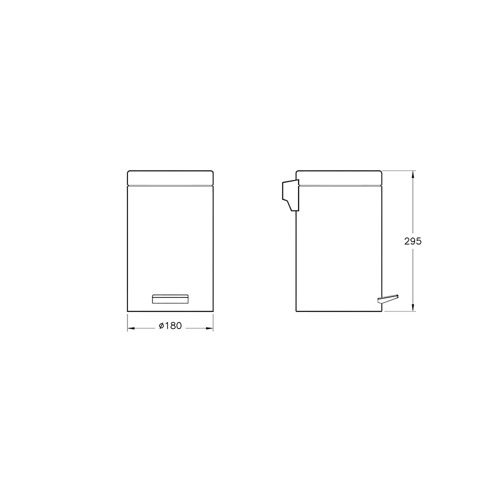 Vitra Arkitekta 4,5 Lt Parlak Paslanmaz Çelik Çöp Kovası A44055 2