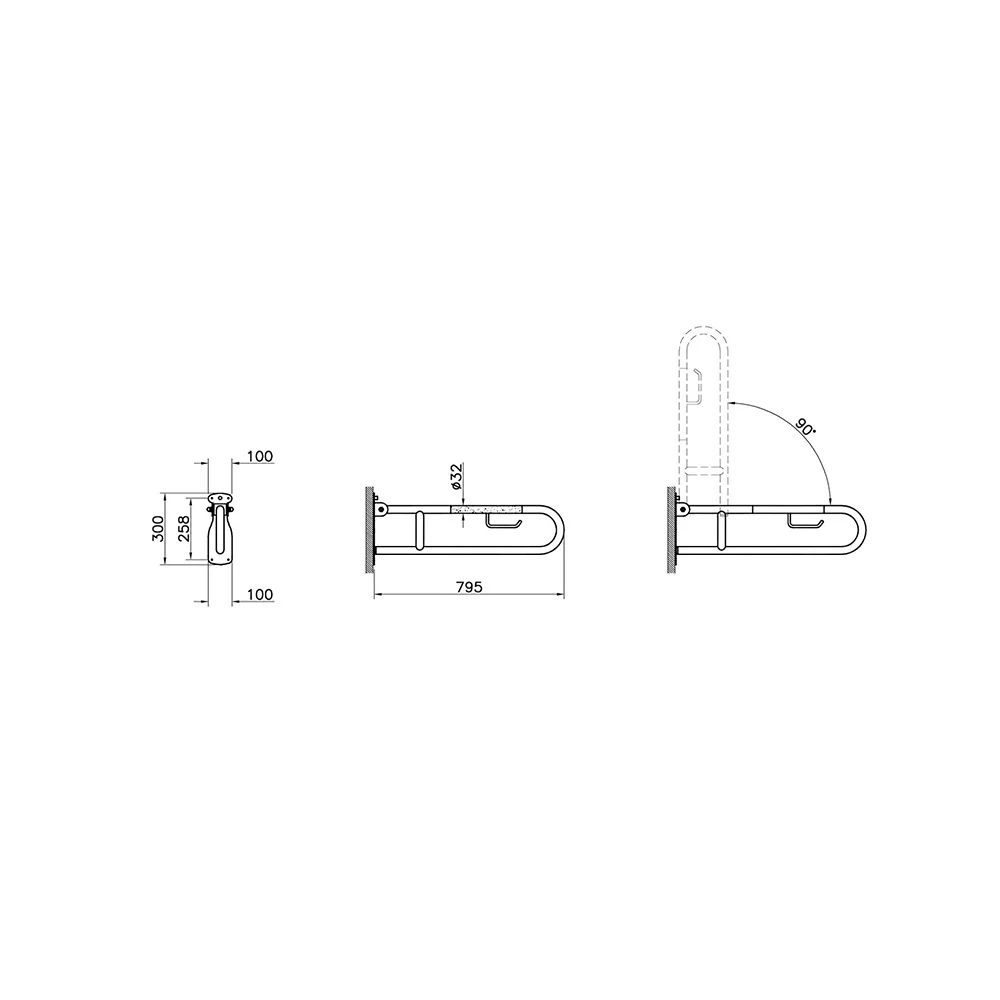 Vitra Arkitekta Katlanabilir Tutunma Barı A44468 2