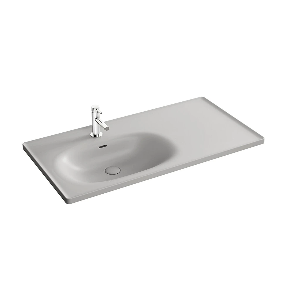 Vitra Equal 100x52 Cm Mat Taş Gri Etajerli Lavabo 7243B476-0001