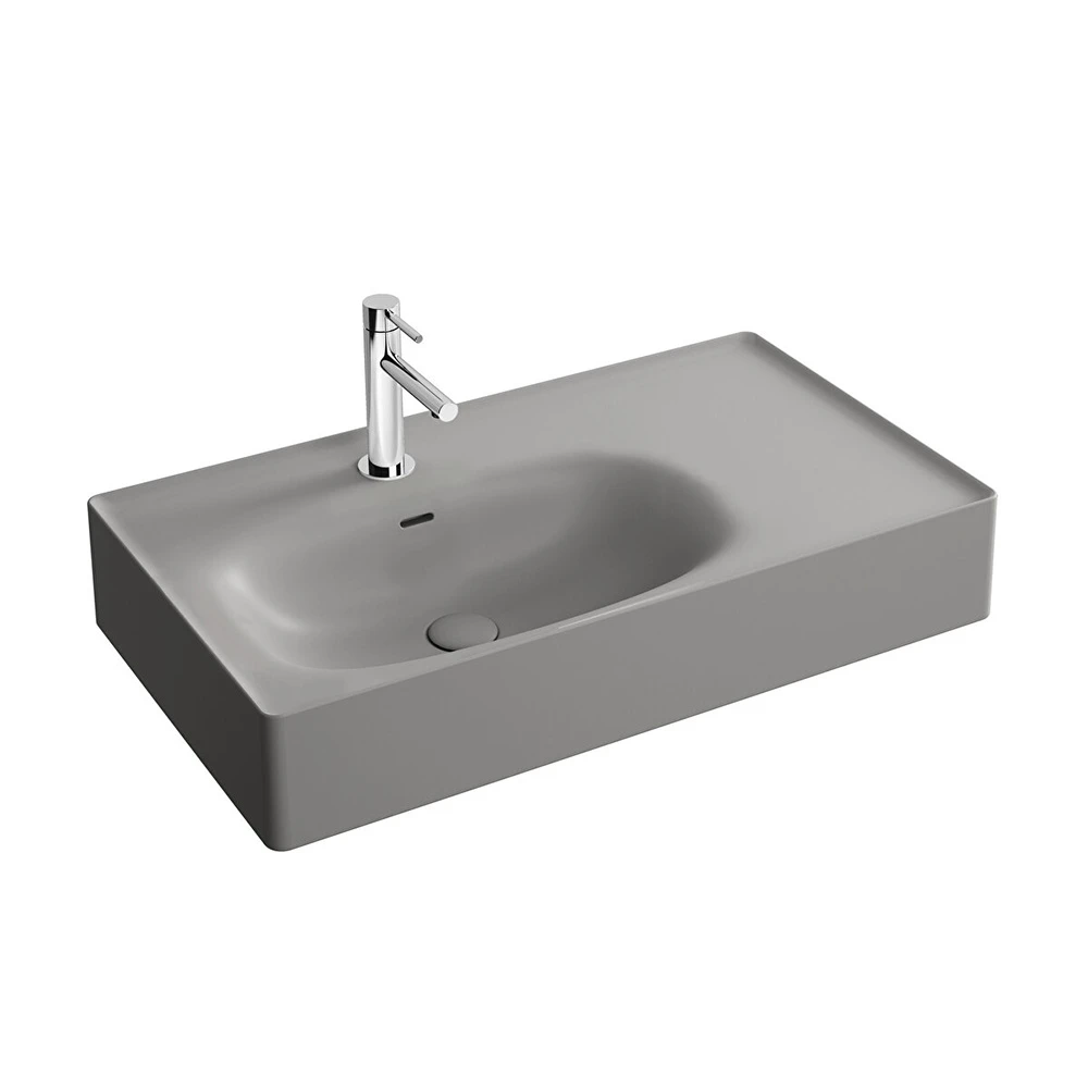 Vitra Equal 80x45 Cm Dikdörtgen Mat Taş Gri Çanak Lavabo 7242B476-0631