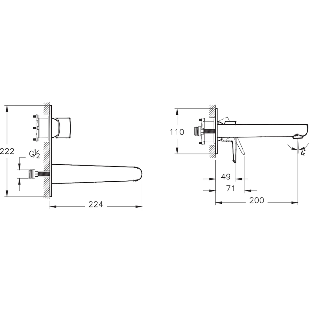 Artema Flow Soft Ankastre Lavabo Bataryası - A43175 2