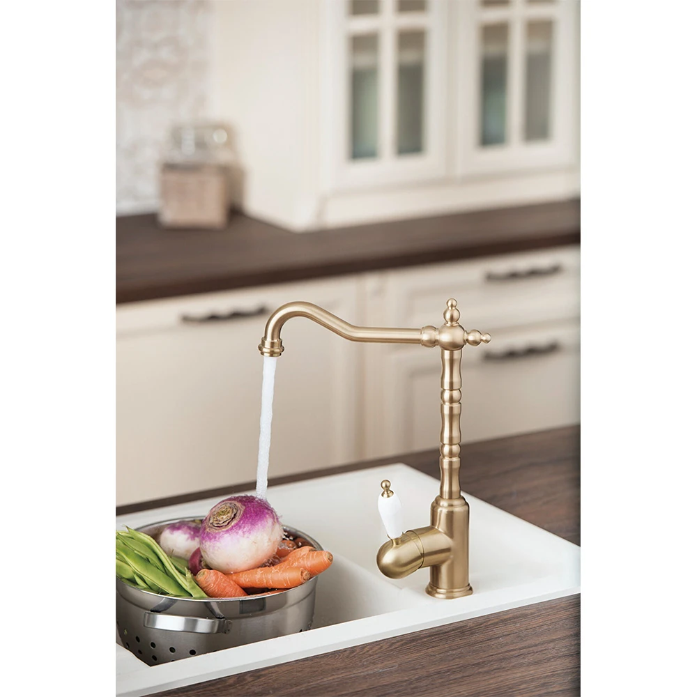 Vitra Idealine Verona Saten Soft Altın Eviye Bataryası A4215433 2