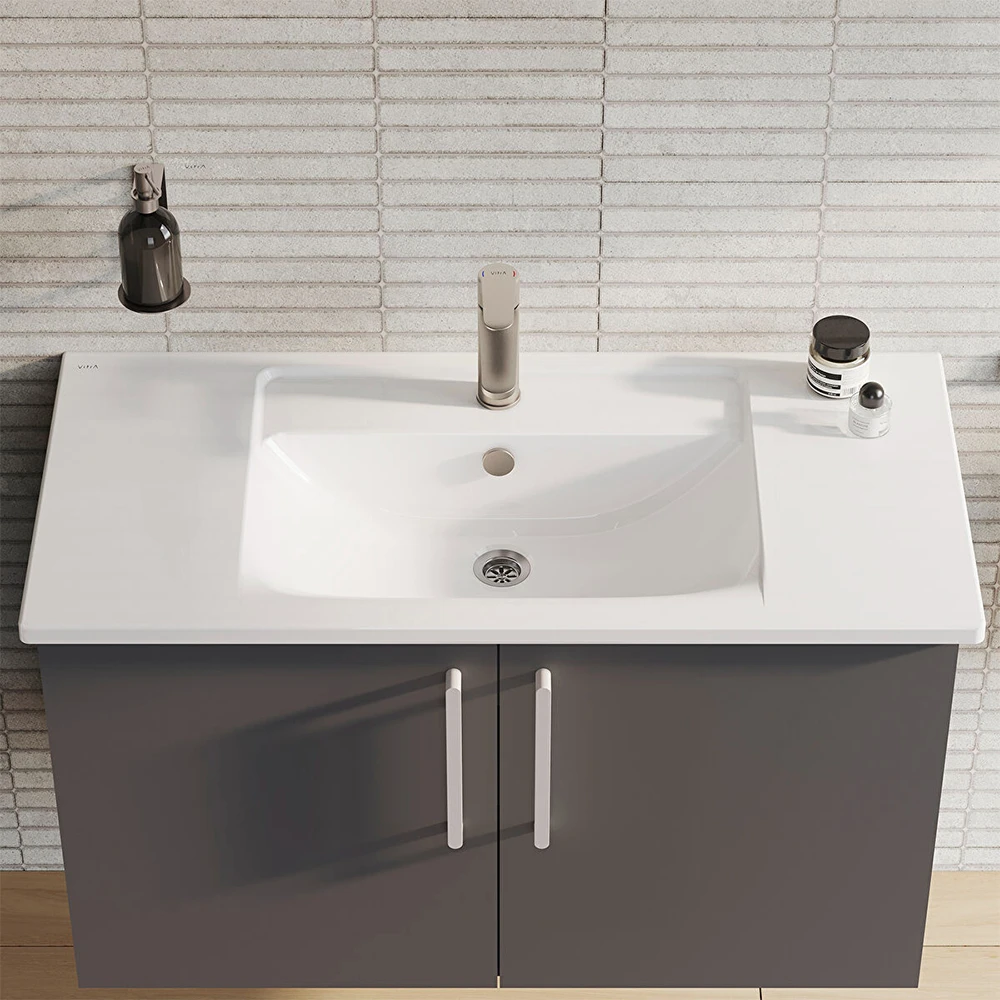 Vitra Integra 100x47 Cm Etajerli Lavabo 7057B003-0001 2