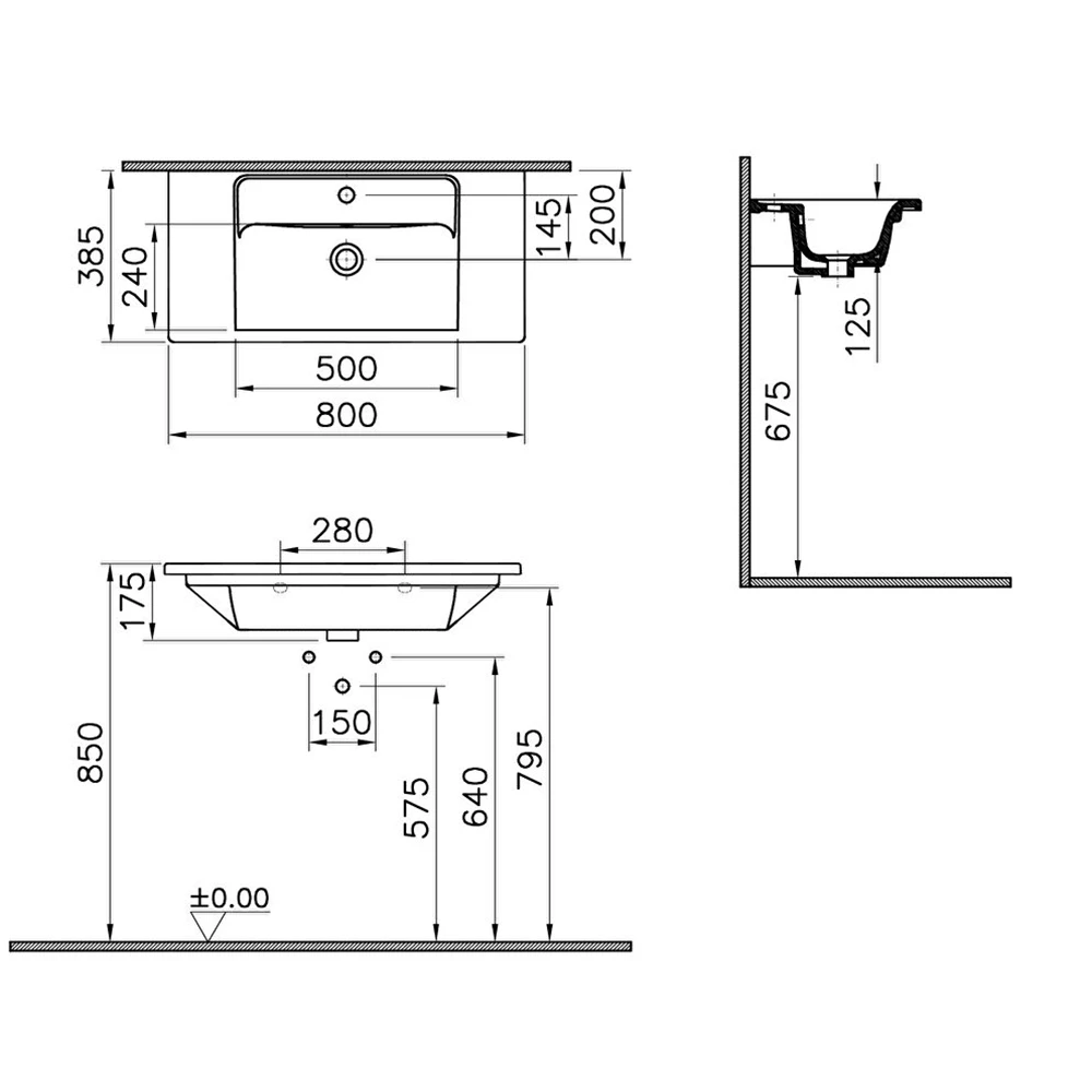 Vitra Integra 80x39 Cm Etajerli Lavabo 7036B003-0001 3