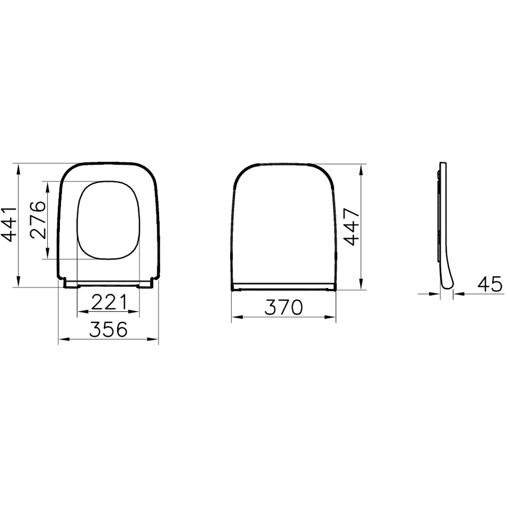 Vitra Integra Square Slim Yavaş Kapanır Mat Siyah Klozet Kapağı - 191-483R009 4