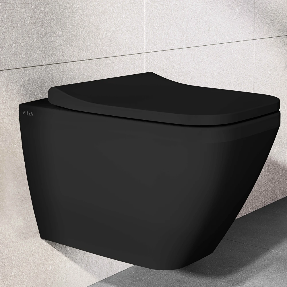 Vitra Integra Square Slim Yavaş Kapanır Mat Siyah Klozet Kapağı - 191-483R009 2