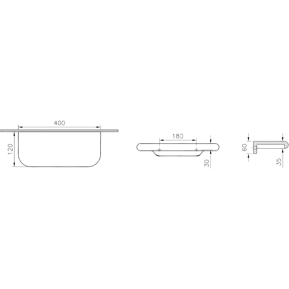 Vitra Liquid 40 Cm Seramik Raf - 7307B403-0155 2