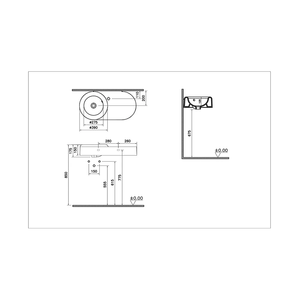 Vitra Liquid 80x41 Cm Etajerli Lavabo 7314B403-0041 3