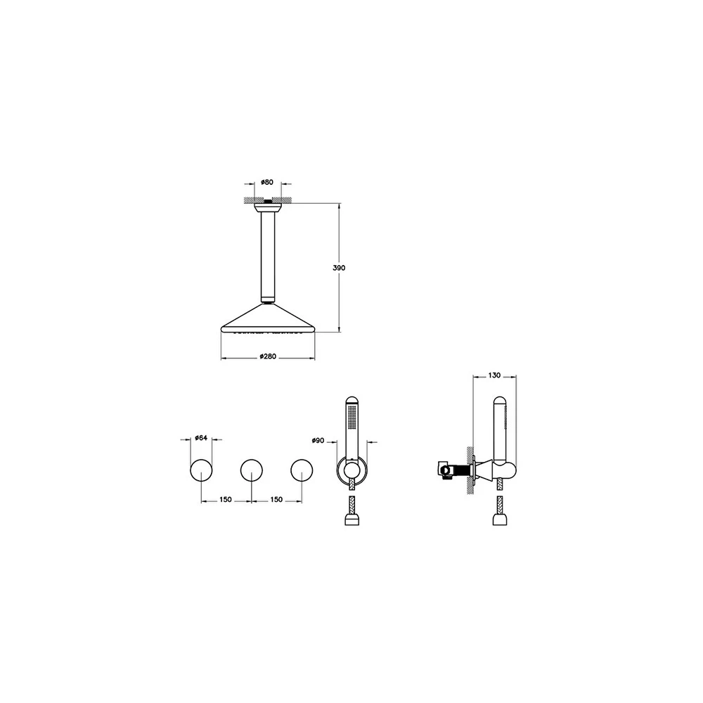 Vitra Liquid Ankastre Duş Seti A42777 3