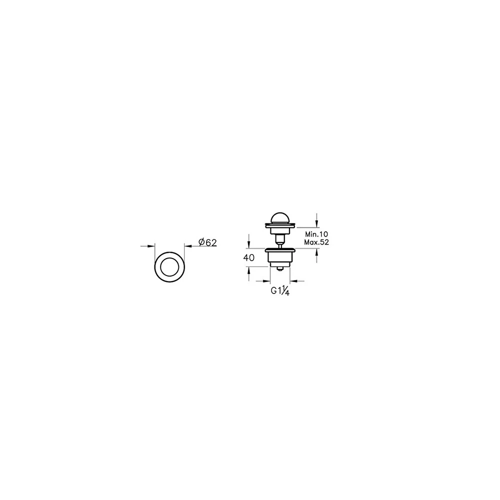 Vitra Liquid Basmalı Yuvarlak Parlak Siyah Lavabo Süzgeci A4517039 2
