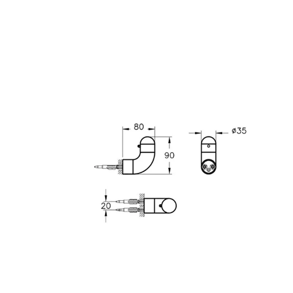 Vitra Liquid Parlak Siyah Kanca Askı A4456839 3