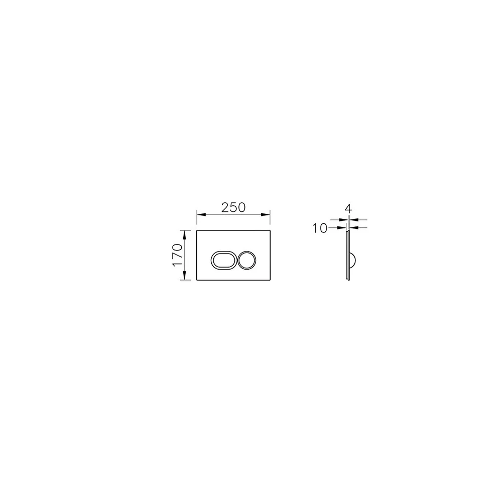 Vitra Liquid Parlak Siyah Kumanda Paneli 740-2101 2