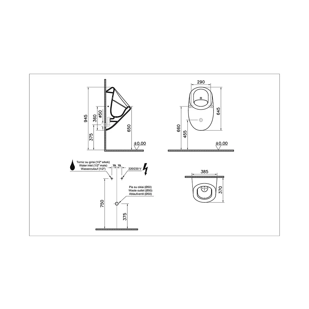 Vitra Liquid Pisuvar 7324B003-5331 2