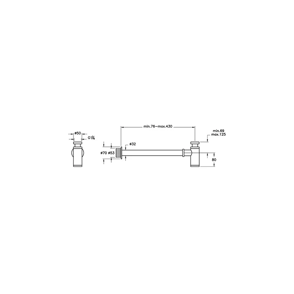 Vitra Liquid T Tipi Lavabo Sifonu A45124 2