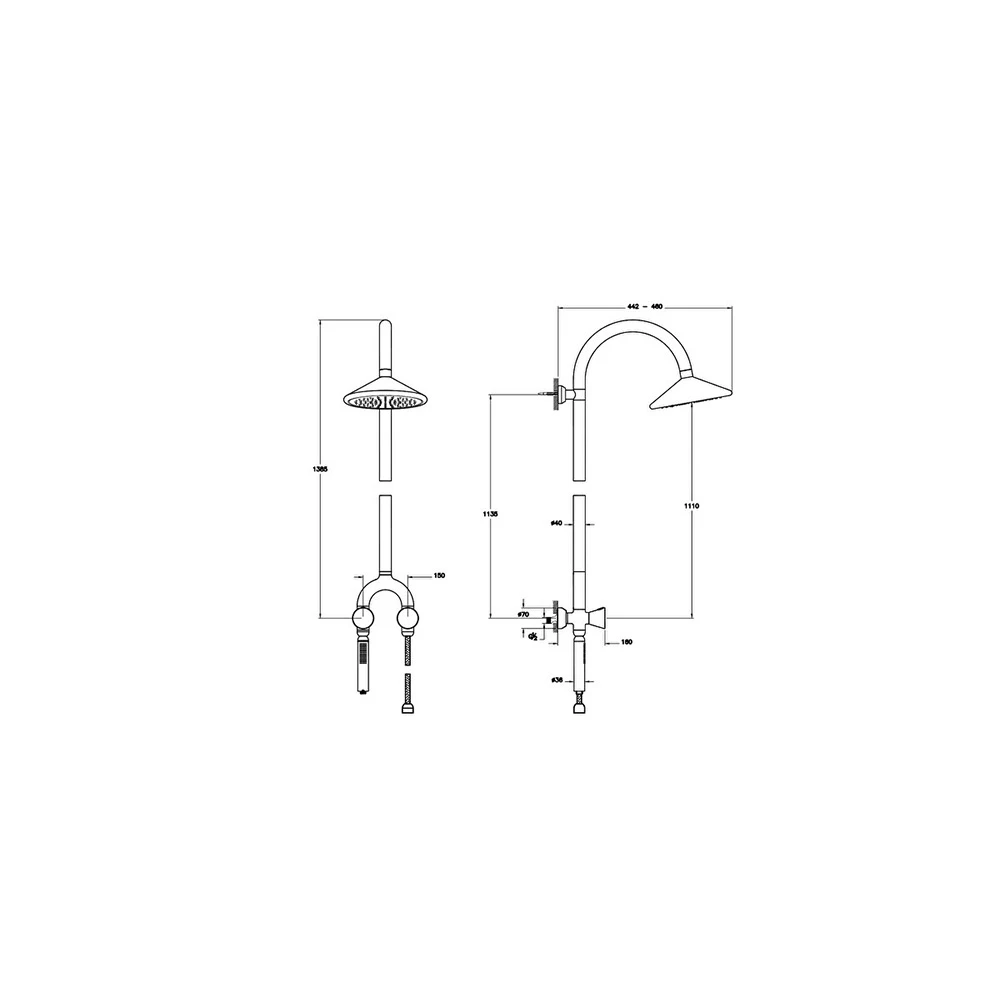 Vitra Liquid Tom Dixon Parlak Siyah Termostatik Duş Kolonu A4721939 3