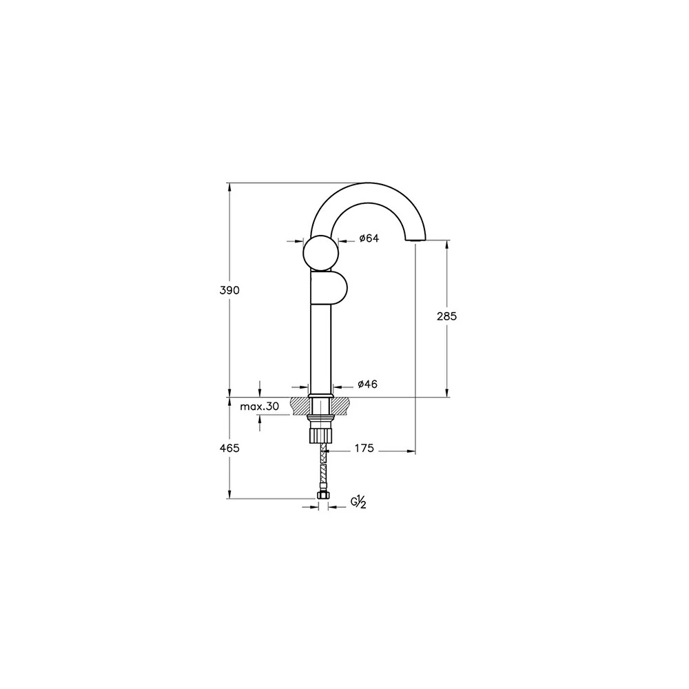 Vitra Liquid Yüksek Lavabo Bataryası A42794 2