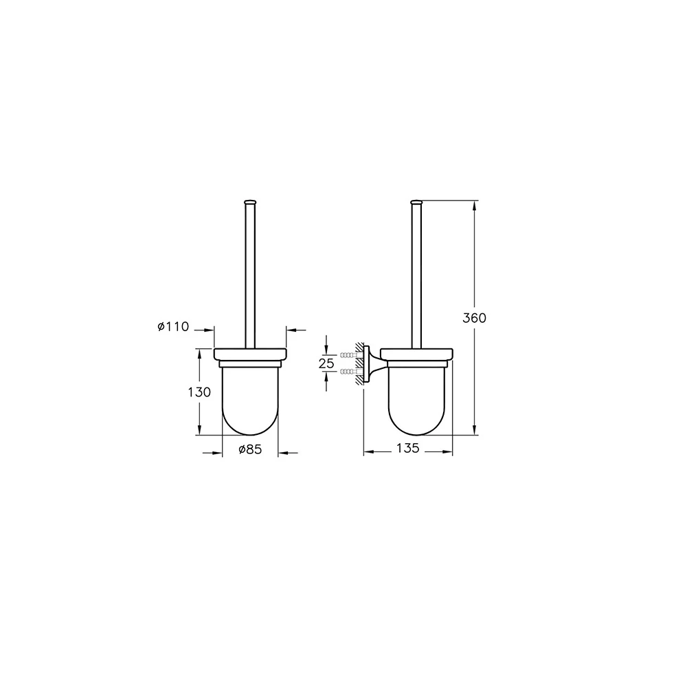 Vitra Marin Duvardan Tuvalet Fırçalığı A44948 4