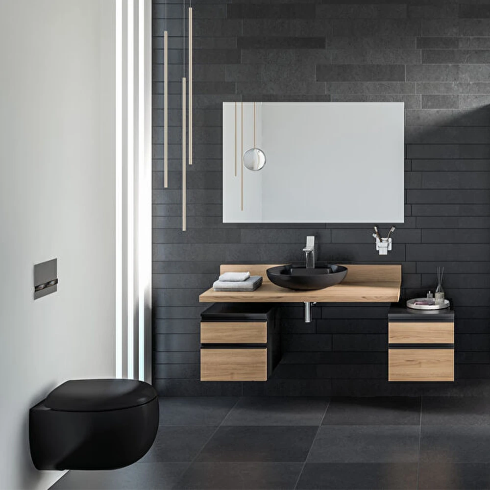Vitra Memoria Mat Siyah Rim-ex Kanalsız Asma Klozet - 5885B483-0559 3