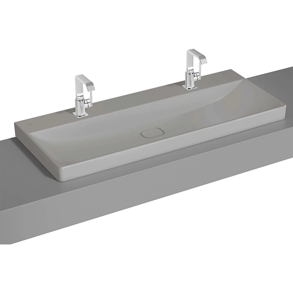 Vitra Metropole 120x47 Cm Mat Taş Gri Çanak Lavabo - 7530B476-0937