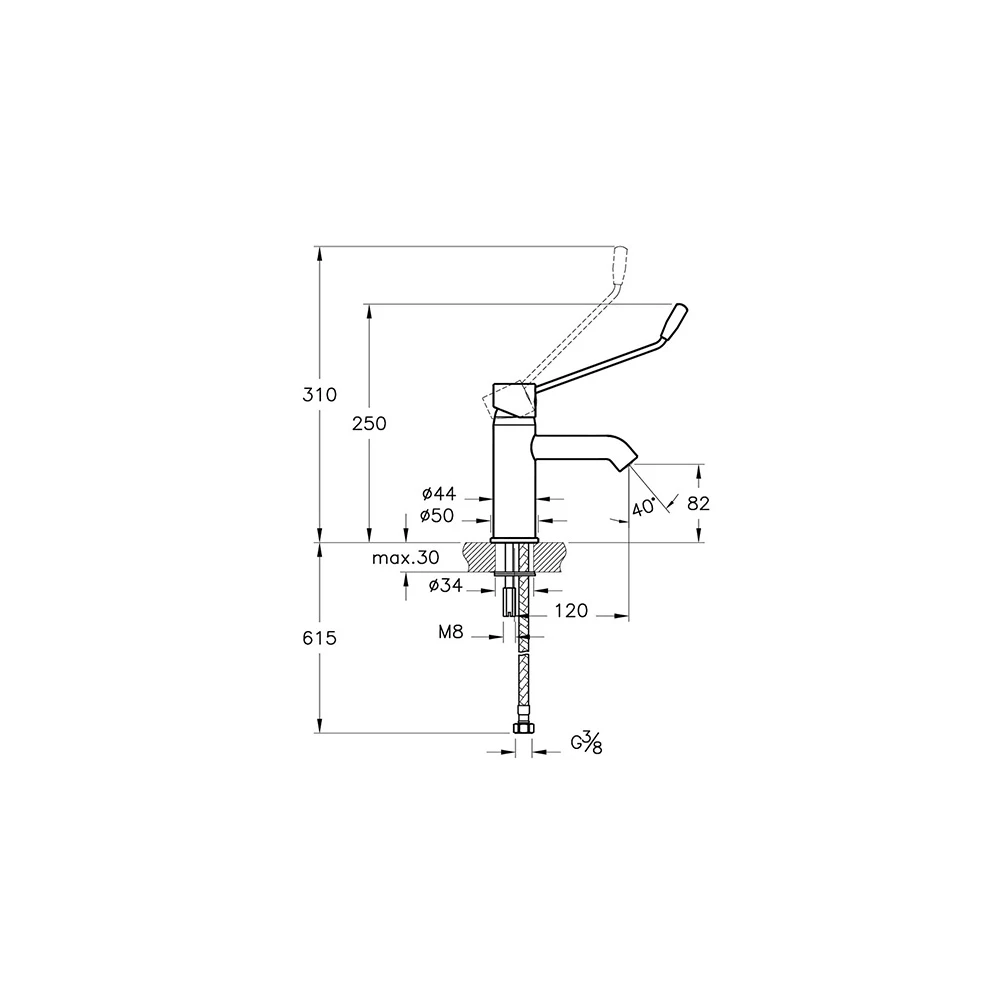 Vitra Minimax S Lavabo Bataryası A42312STA 2