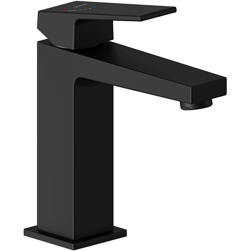 Vitra Minimax Square Blueco Mat Siyah Yüksek Lavabo Bataryası - A4372236ENR
