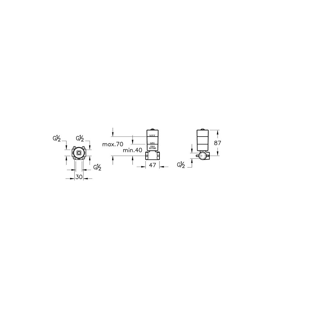 Vitra Mix Sıva Altı Ankastre Stop Valf A41455 2