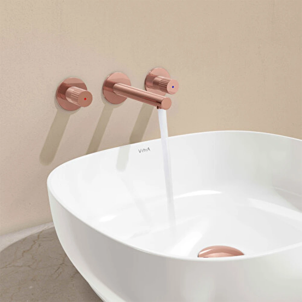 Vitra Origin 3 Rozetli Soft Bakır Ankastre Lavabo Bataryası A4258229 3