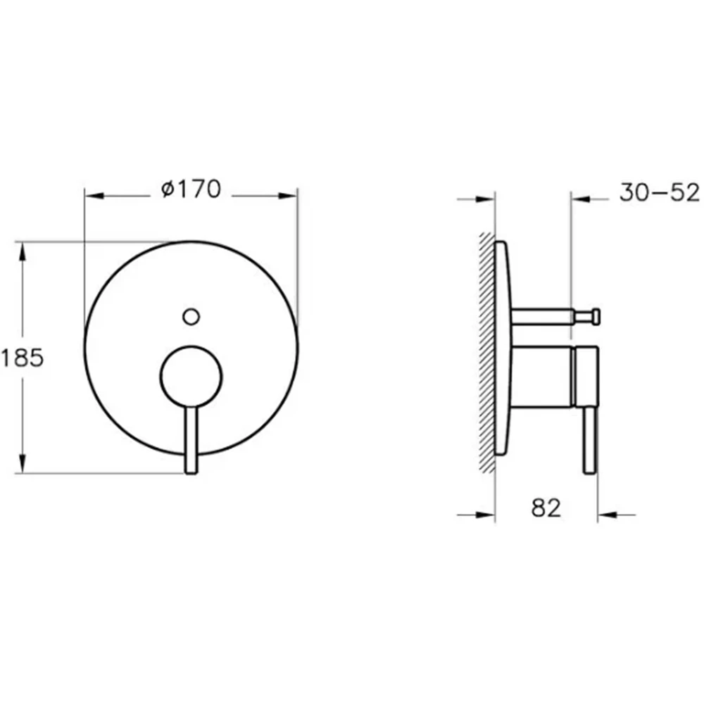 Vitra Origin Ankastre Mekanik Banyo Bataryası - A42822 2