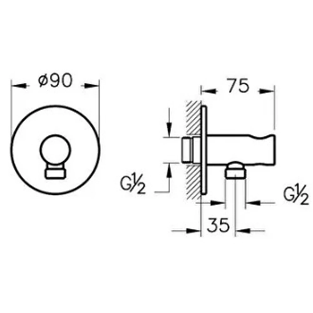 Vitra Origin Ankastre Sarı El Duşu Çıkışı - A4262525 2