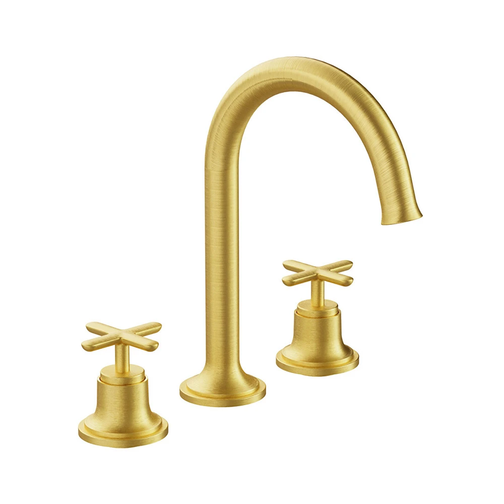 Vitra Origin Classic 3 Delikli Fırçalanmış Altın Lavabo Bataryası A4289125