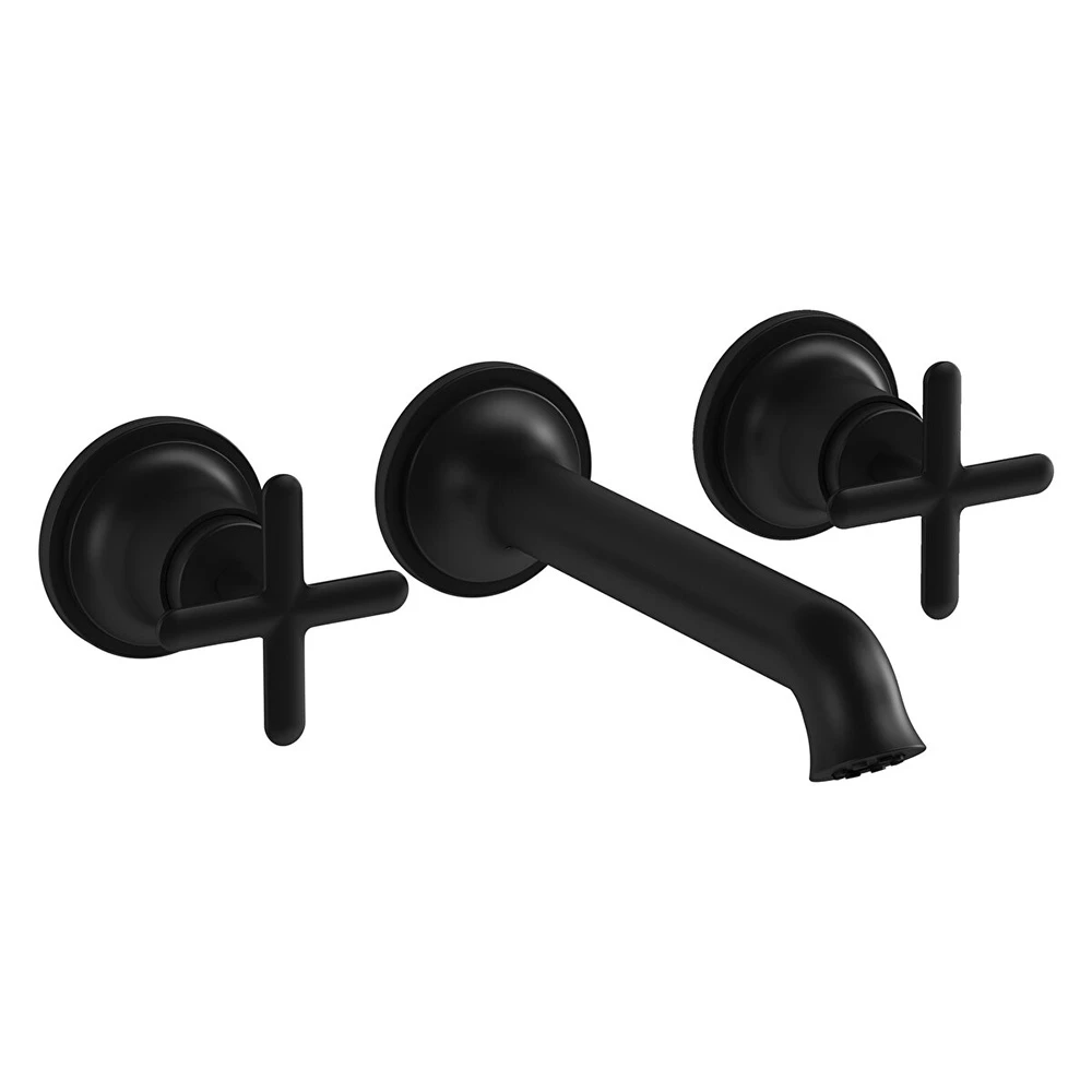 Vitra Origin Classic 3 Delikli Mat Siyah Ankastre Lavabo Bataryası A4289036