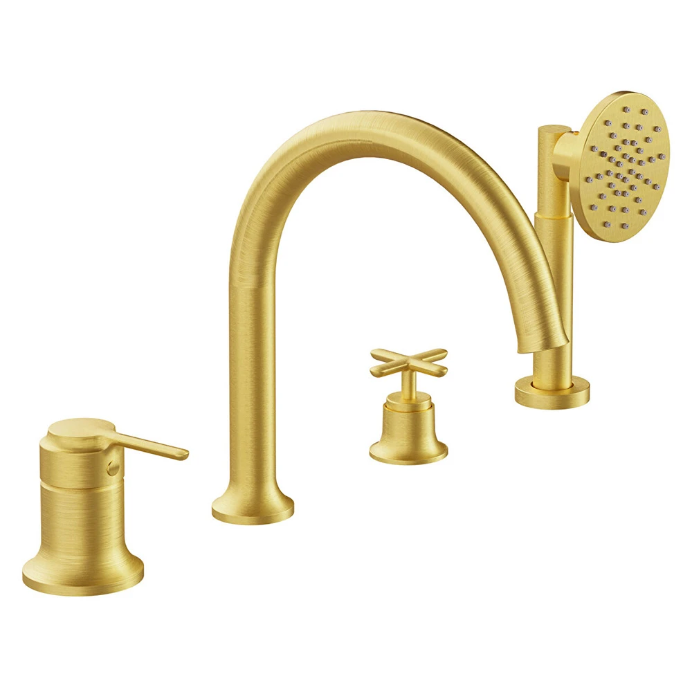 Vitra Origin Classic 4 Delikli Fırçalanmış Altın Küvet Bataryası A4290025