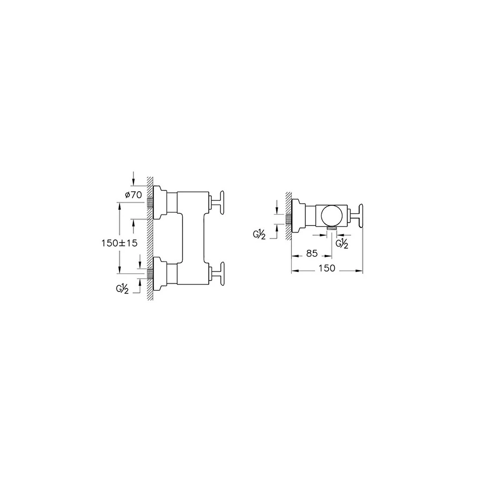 Vitra Origin Classic Fırçalanmış Altın Duş Bataryası A4289425 2