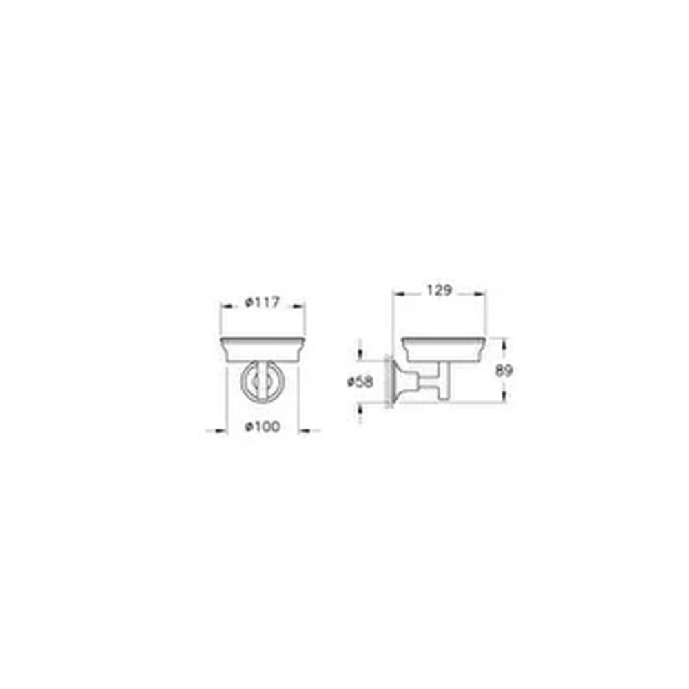 Vitra Origin Classic Siyah Duvardan Katı Sabunluk A4452036 2