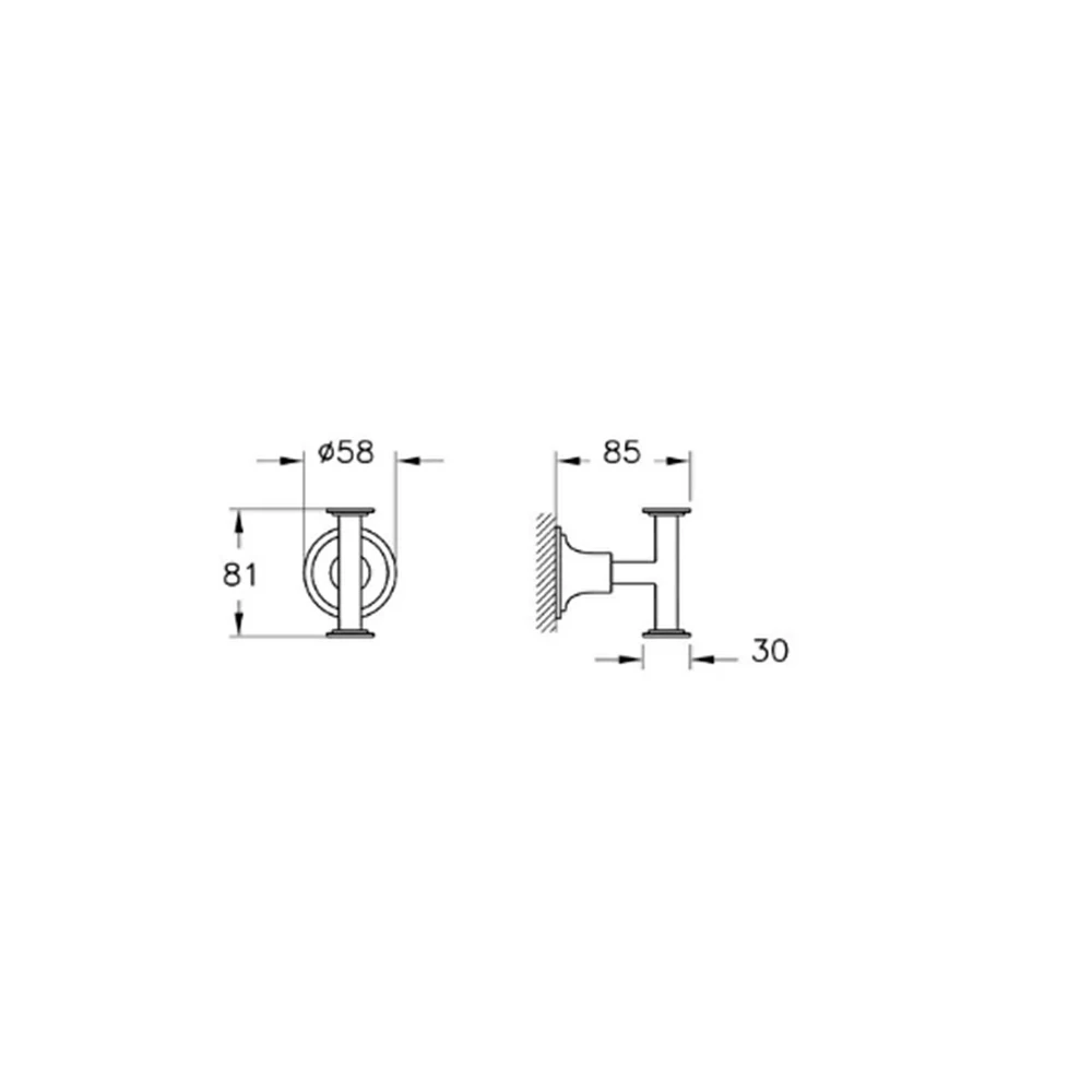 Vitra Origin Classic Siyah İkili Askı A4452336 2