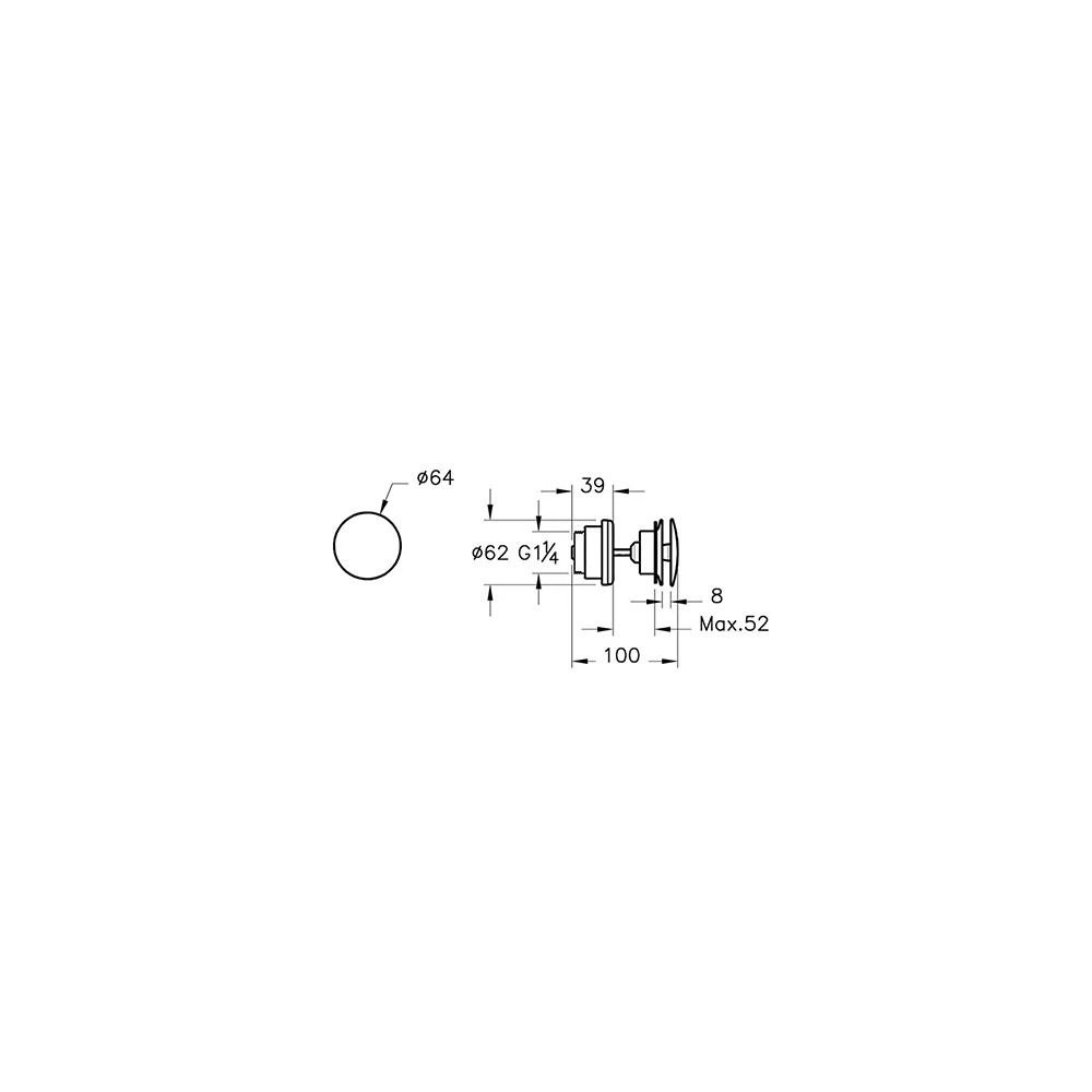 Vitra Origin Classic Universal Basmalı Yuvarlak Soft Bakır Lavabo Süzgeci A4514929 2