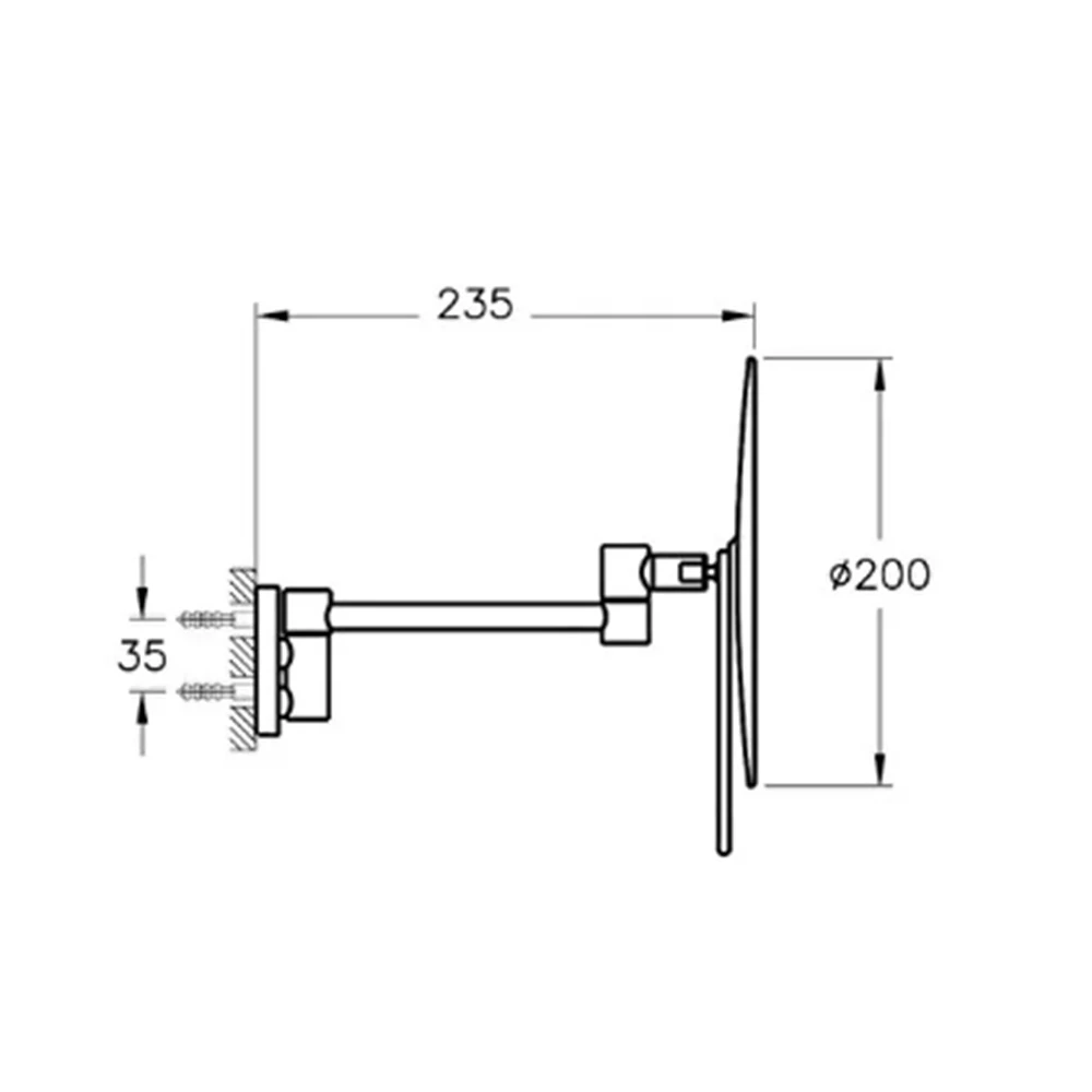Vitra Origin Duvardan Makyaj Aynası A44895 2