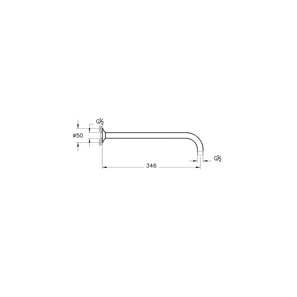 Vitra Origin Duvardan Mat Siyah Duş Dirseği A4565236WTC 2