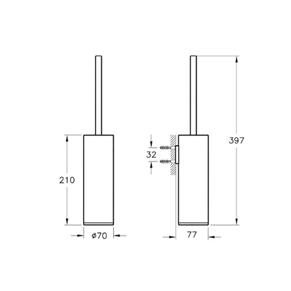 Vitra Origin Duvardan Tuvalet Fırçalığı A44894 3