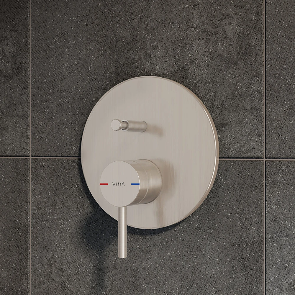 Vitra Origin Fırçalanmış Nikel Ankastre Banyo Bataryası A4262034 2