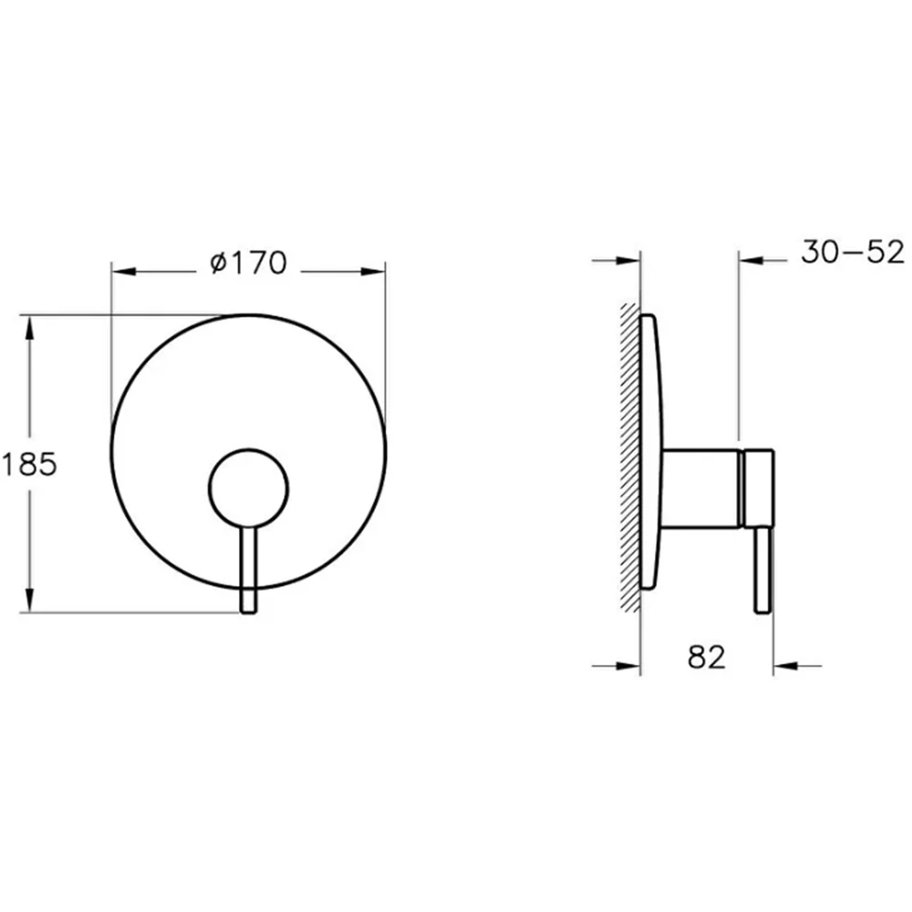 Vitra Origin Soft Bakır Ankastre Mekanik Banyo Bataryası - A4282329 2