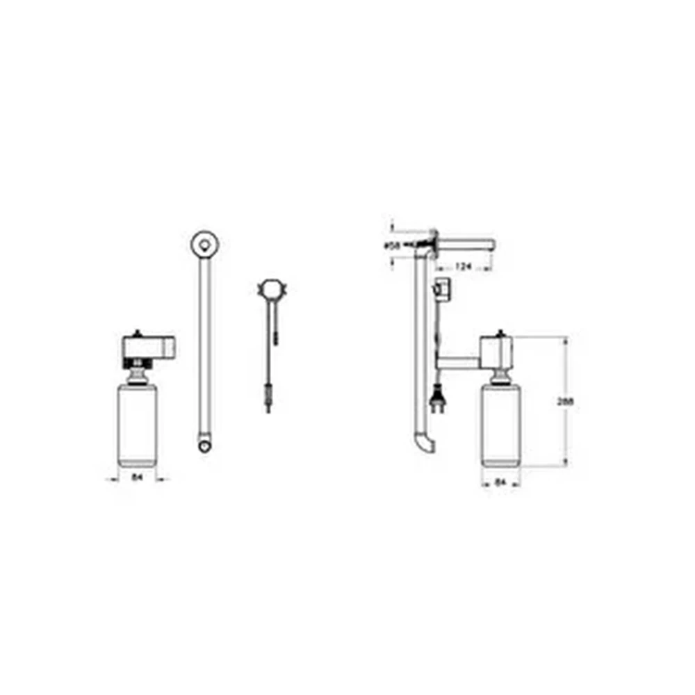 Vitra Origin Fırçalanmış Nikel Ankastre Temassız Elektrikli Sıvı Sabunluk A4470034 2
